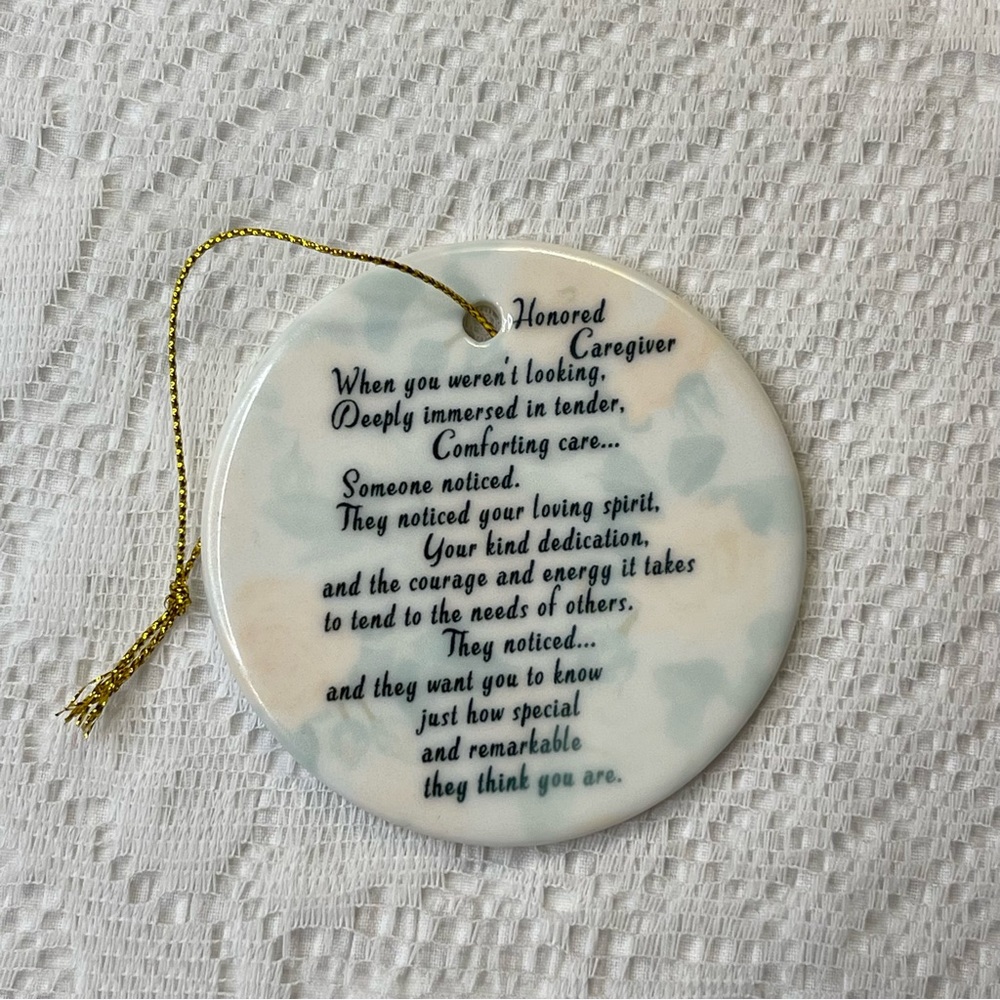 Honored Caregiver beautiful tender sediment special thank you Nurse gift NEW